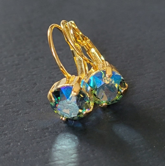 Austrian Crystal Earrings in Gold - Picture 12 of 14